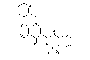 3-(1,1-diketo-4H-benzo[e][1,2,4]thiadiazin-3-yl)-1-(2-pyridylmethyl)-4-quinolone