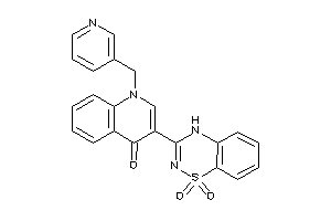 3-(1,1-diketo-4H-benzo[e][1,2,4]thiadiazin-3-yl)-1-(3-pyridylmethyl)-4-quinolone
