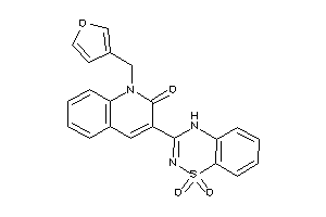 3-(1,1-diketo-4H-benzo[e][1,2,4]thiadiazin-3-yl)-1-(3-furfuryl)carbostyril