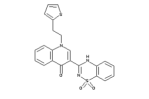 3-(1,1-diketo-4H-benzo[e][1,2,4]thiadiazin-3-yl)-1-[2-(2-thienyl)ethyl]-4-quinolone