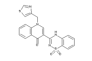 3-(1,1-diketo-4H-benzo[e][1,2,4]thiadiazin-3-yl)-1-(thiazol-4-ylmethyl)-4-quinolone
