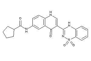 N-[3-(1,1-diketo-4H-benzo[e][1,2,4]thiadiazin-3-yl)-4-keto-1H-quinolin-6-yl]cyclopentanecarboxamide