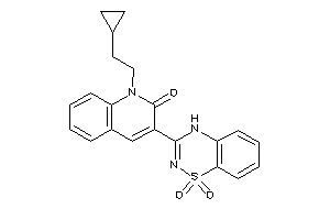 1-(2-cyclopropylethyl)-3-(1,1-diketo-4H-benzo[e][1,2,4]thiadiazin-3-yl)carbostyril