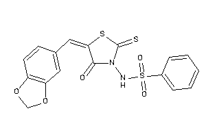 N-(4-keto-5-piperonylidene-2-thioxo-thiazolidin-3-yl)benzenesulfonamide