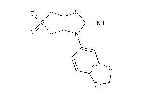 [3-(1,3-benzodioxol-5-yl)-5,5-diketo-3a,4,6,6a-tetrahydrothieno[3,4-d]thiazol-2-ylidene]amine