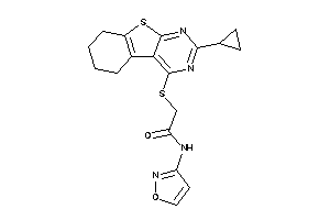 2-[(2-cyclopropyl-5,6,7,8-tetrahydrobenzothiopheno[2,3-d]pyrimidin-4-yl)thio]-N-isoxazol-3-yl-acetamide