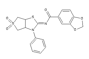 N-(5,5-diketo-3-phenyl-3a,4,6,6a-tetrahydrothieno[3,4-d]thiazol-2-ylidene)-piperonylamide