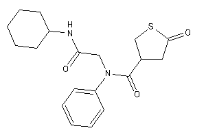 N-[2-(cyclohexylamino)-2-keto-ethyl]-5-keto-N-phenyl-tetrahydrothiophene-3-carboxamide