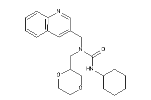 3-cyclohexyl-1-(1,4-dioxan-2-ylmethyl)-1-(3-quinolylmethyl)urea