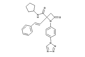 N-cyclopentyl-4-keto-2-styryl-1-[4-(tetrazol-1-yl)phenyl]azetidine-2-carboxamide