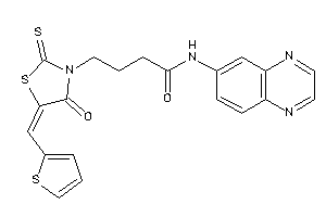 4-[4-keto-5-(2-thenylidene)-2-thioxo-thiazolidin-3-yl]-N-quinoxalin-6-yl-butyramide