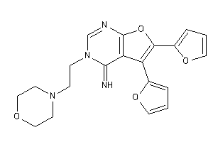 [5,6-bis(2-furyl)-3-(2-morpholinoethyl)furo[2,3-d]pyrimidin-4-ylidene]amine