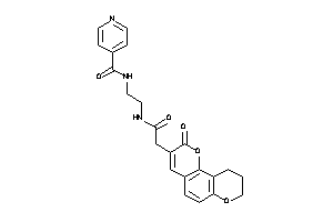 Image of N-[2-[[2-(2-keto-9,10-dihydro-8H-pyrano[2,3-f]chromen-3-yl)acetyl]amino]ethyl]isonicotinamide
