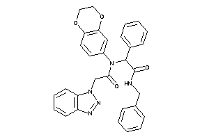 Image of 2-[[2-(benzotriazol-1-yl)acetyl]-(2,3-dihydro-1,4-benzodioxin-6-yl)amino]-N-benzyl-2-phenyl-acetamide