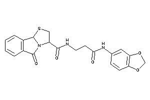 Image of N-[3-(1,3-benzodioxol-5-ylamino)-3-keto-propyl]-5-keto-3,9b-dihydro-2H-thiazolo[2,3-a]isoindole-3-carboxamide