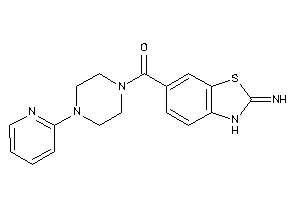 (2-imino-3H-1,3-benzothiazol-6-yl)-[4-(2-pyridyl)piperazino]methanone