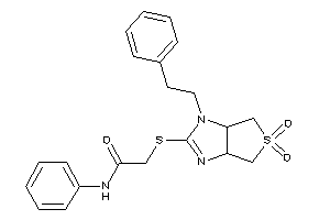2-[(5,5-diketo-1-phenethyl-3a,4,6,6a-tetrahydrothieno[3,4-d]imidazol-2-yl)thio]-N-phenyl-acetamide