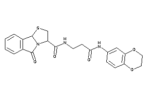 N-[3-(2,3-dihydro-1,4-benzodioxin-6-ylamino)-3-keto-propyl]-5-keto-3,9b-dihydro-2H-thiazolo[2,3-a]isoindole-3-carboxamide