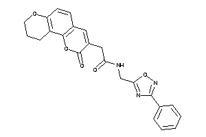 Image of 2-(2-keto-9,10-dihydro-8H-pyrano[2,3-f]chromen-3-yl)-N-[(3-phenyl-1,2,4-oxadiazol-5-yl)methyl]acetamide