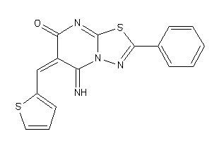 5-imino-2-phenyl-6-(2-thenylidene)-[1,3,4]thiadiazolo[3,2-a]pyrimidin-7-one