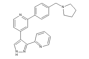 Image of 4-[3-(2-pyridyl)-1H-pyrazol-4-yl]-2-[4-(pyrrolidinomethyl)phenyl]pyridine
