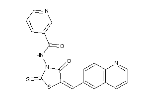 N-[4-keto-5-(6-quinolylmethylene)-2-thioxo-thiazolidin-3-yl]nicotinamide