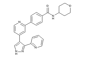 4-[4-[3-(2-pyridyl)-1H-pyrazol-4-yl]-2-pyridyl]-N-tetrahydropyran-4-yl-benzamide
