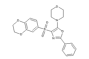 4-[4-(2,3-dihydro-1,4-benzodioxin-6-ylsulfonyl)-2-phenyl-oxazol-5-yl]morpholine