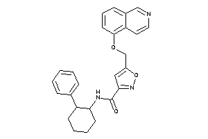 Image of 5-(5-isoquinolyloxymethyl)-N-(2-phenylcyclohexyl)isoxazole-3-carboxamide