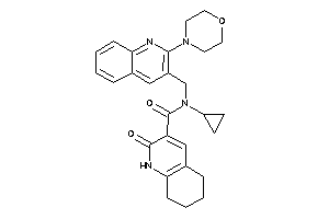 Image of N-cyclopropyl-2-keto-N-[(2-morpholino-3-quinolyl)methyl]-5,6,7,8-tetrahydro-1H-quinoline-3-carboxamide