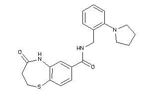 4-keto-N-(2-pyrrolidinobenzyl)-3,5-dihydro-2H-1,5-benzothiazepine-7-carboxamide