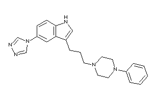 3-[3-(4-phenylpiperazino)propyl]-5-(1,2,4-triazol-4-yl)-1H-indole