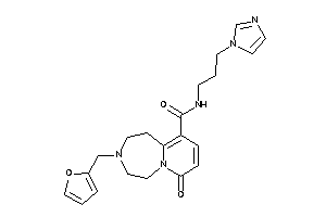 3-(2-furfuryl)-N-(3-imidazol-1-ylpropyl)-7-keto-1,2,4,5-tetrahydropyrido[2,1-g][1,4]diazepine-10-carboxamide