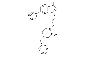 4-benzyl-1-[3-[5-(1,2,4-triazol-4-yl)-1H-indol-3-yl]propyl]piperazin-2-one