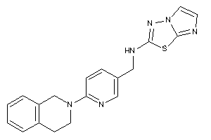 Image of [6-(3,4-dihydro-1H-isoquinolin-2-yl)-3-pyridyl]methyl-imidazo[2,1-b][1,3,4]thiadiazol-2-yl-amine