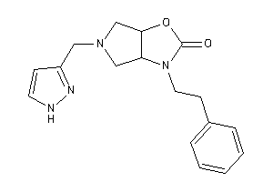 3-phenethyl-5-(1H-pyrazol-3-ylmethyl)-3a,4,6,6a-tetrahydropyrrolo[3,4-d]oxazol-2-one