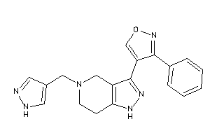 3-phenyl-4-[5-(1H-pyrazol-4-ylmethyl)-1,4,6,7-tetrahydropyrazolo[4,3-c]pyridin-3-yl]isoxazole