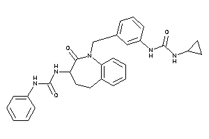 Image of 1-cyclopropyl-3-[3-[[2-keto-3-(phenylcarbamoylamino)-4,5-dihydro-3H-1-benzazepin-1-yl]methyl]phenyl]urea