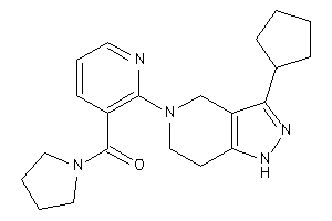 Image of [2-(3-cyclopentyl-1,4,6,7-tetrahydropyrazolo[4,3-c]pyridin-5-yl)-3-pyridyl]-pyrrolidino-methanone