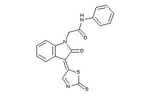Image of 2-[2-keto-3-(2-thioxo-3-thiazolin-5-ylidene)indolin-1-yl]-N-phenyl-acetamide