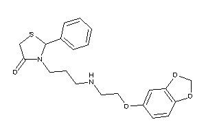 3-[3-[2-(1,3-benzodioxol-5-yloxy)ethylamino]propyl]-2-phenyl-thiazolidin-4-one