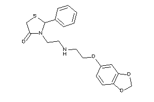 3-[2-[2-(1,3-benzodioxol-5-yloxy)ethylamino]ethyl]-2-phenyl-thiazolidin-4-one