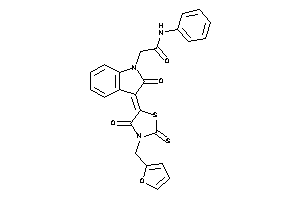 2-[3-[3-(2-furfuryl)-4-keto-2-thioxo-thiazolidin-5-ylidene]-2-keto-indolin-1-yl]-N-phenyl-acetamide