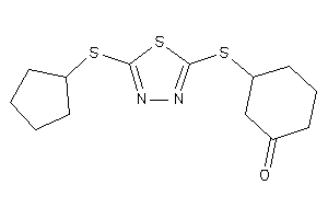 Image of 3-[[5-(cyclopentylthio)-1,3,4-thiadiazol-2-yl]thio]cyclohexanone