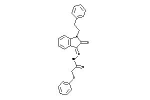 Image of N-[(2-keto-1-phenethyl-indolin-3-ylidene)amino]-2-phenoxy-acetamide