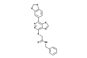 2-[[7-(1,3-benzodioxol-5-yl)thiazolo[4,5-d]pyridazin-4-yl]thio]-N-benzyl-acetamide