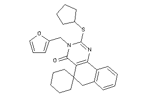 2-(cyclopentylthio)-3-(2-furfuryl)spiro[6H-benzo[h]quinazoline-5,1'-cyclohexane]-4-one