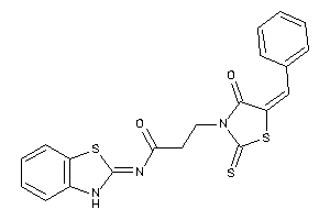 3-(5-benzal-4-keto-2-thioxo-thiazolidin-3-yl)-N-(3H-1,3-benzothiazol-2-ylidene)propionamide