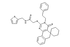 N-(2-furfuryl)-2-[(4-keto-3-phenethyl-spiro[6H-benzo[h]quinazoline-5,1'-cyclohexane]-2-yl)thio]acetamide