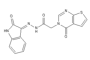 Image of N-[(2-ketoindolin-3-ylidene)amino]-2-(4-ketothieno[2,3-d]pyrimidin-3-yl)acetamide